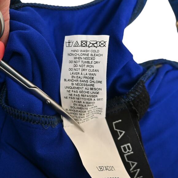 La Blanca Womens 6 Spruce It Up Twist One Piece Swimsuit Midnight Blue - Picture 11 of 11